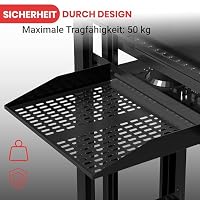 Pyle 19 Zoll Fachboden 1HE 2er Set, perforierter Rackboden für Serverschrank & Netzwerkschrank, 20 kg Tragkraft – Ansicht 3