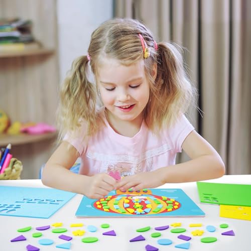 Foam Sticker Art Craft Activity for Kids Ages 3-5 4-6,Mess-free Fun Sticker for Toddler, DIY 3D Foam Felt Craft Kit,Preschool Learning Toy Travel Game,Birthday Gifts for Boys Girls Ages 3 4 5 6 7 8 - Image 2