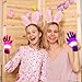 VABX-Purple 12 Colors Flash Led Light up Gloves for Boys Girls Birthday Cool Gifts Easter Halloween Christmas Rave Party Kids 4-12 Teens Adults (Medium)