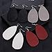 AIDSOTOU 24 Pairs Teardrop Faux Leather Earrings Set for Women Black and Red Animal Floral Print Leopard Print Lightweight Leather Dangle Drop Earrings