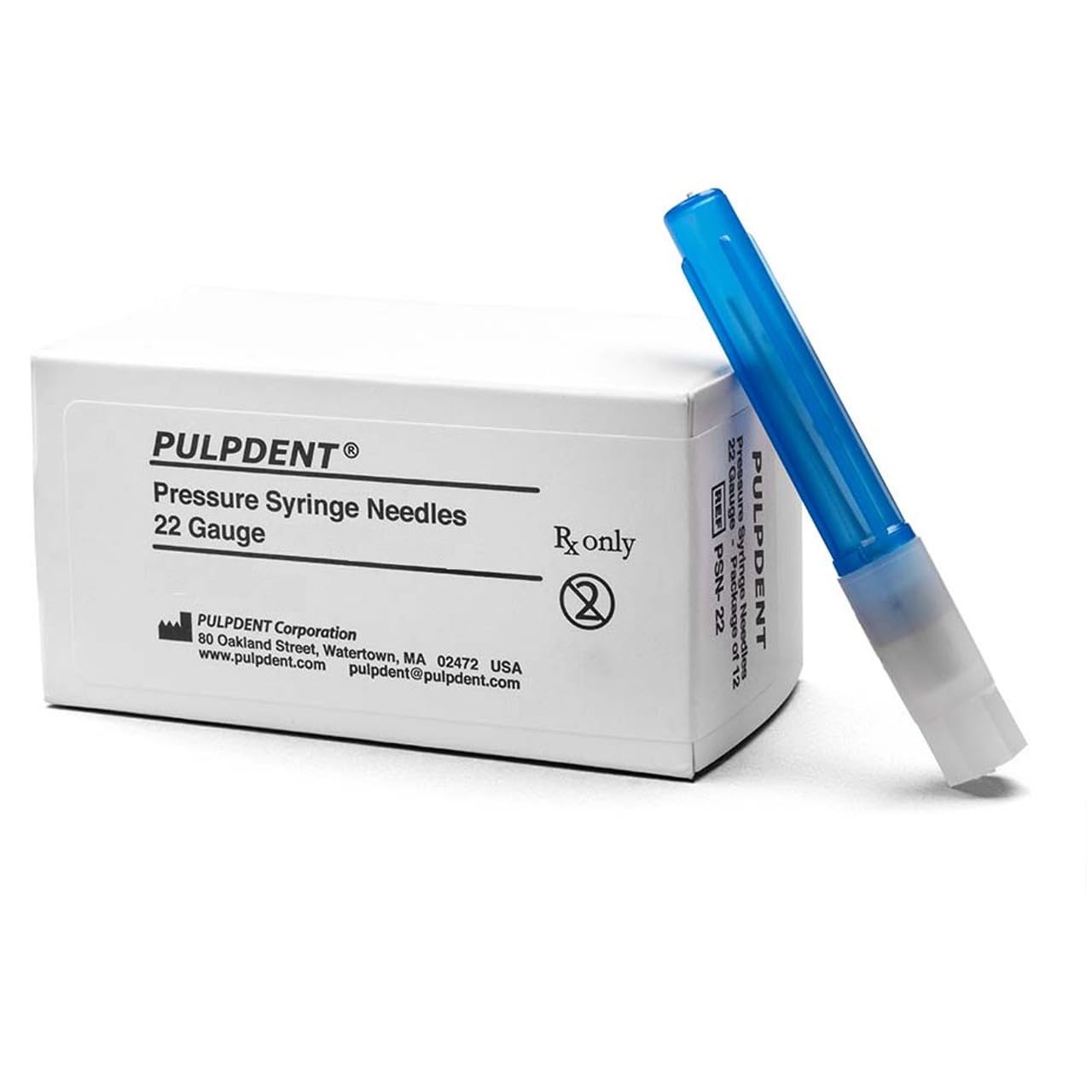 Pulpdent Corp Pulpdent PSN-25 Pressure Dental Syringe Needles 25 Gauge 1.25 12/Pk