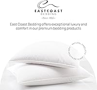 Vista 7 de Cozy Dream - Almohadas de plumas y plumón de ganso, certificado RDS, funda 100% algodón, colección de hotel, para dormir en cama, soporte medio