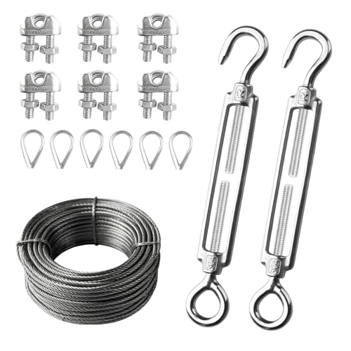 2er Set M6 Spannschloss 304 Edelstahl, Drahtseilspanner-Set mit