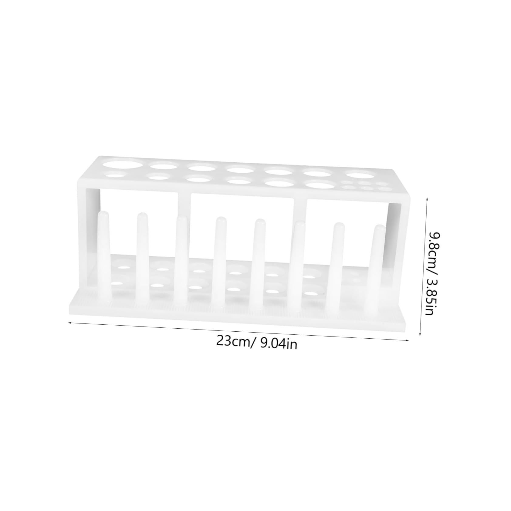 DINHEAROM 19Holes Test Tube Rack for Laboratory Use with Pegs Tube Holder for Sampling and Storage Test Tubes