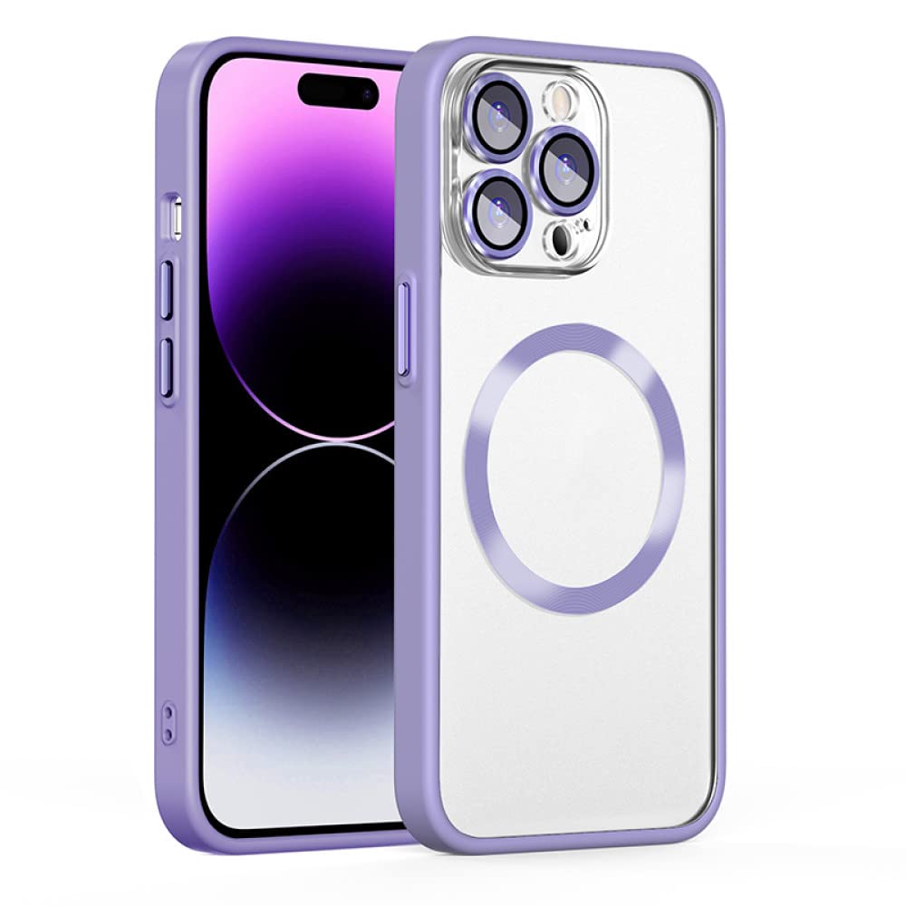 Coque magnétique pour iPhone 14 Pro Max protection militaire lavande - 7