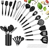 WisFox Espátulas de Silicona, Utensilios de Cocina Silicona Resistentes al Calor (17 PCS)