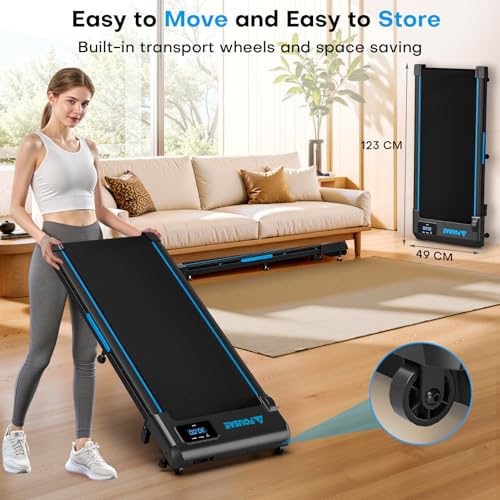 Walking-Pad-with-9-Incline-FOUSAE-3-in-1-Treadmills-for-Home-with-Double-Frame-330-LB-Weight-Capacity-25-HP-Under-Desk-Walking-Treadmill-with-12-HIIT-Programs-Magnetic-Remote-Control