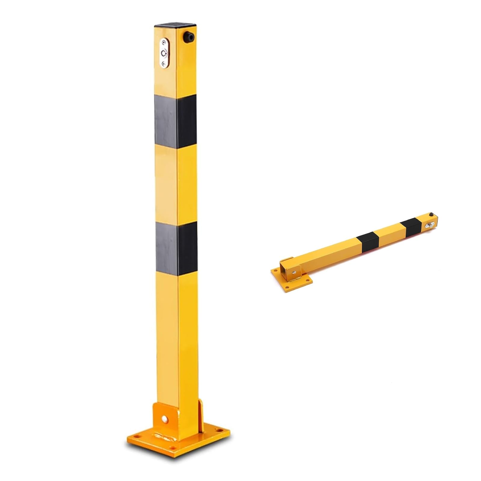 Borne de stationnement pliable et barrière anti-collision à clé pour parking