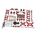 Sharplace 1/12 1/14 RC Auto Ersatzteile,Komplettset,Metall Upgrade Teile für WLtoys 144001 124019 - rot