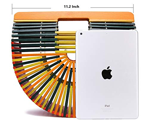 Fashion Bamboo Handbag Handmade Weave Beach bag for Womens - Image 3