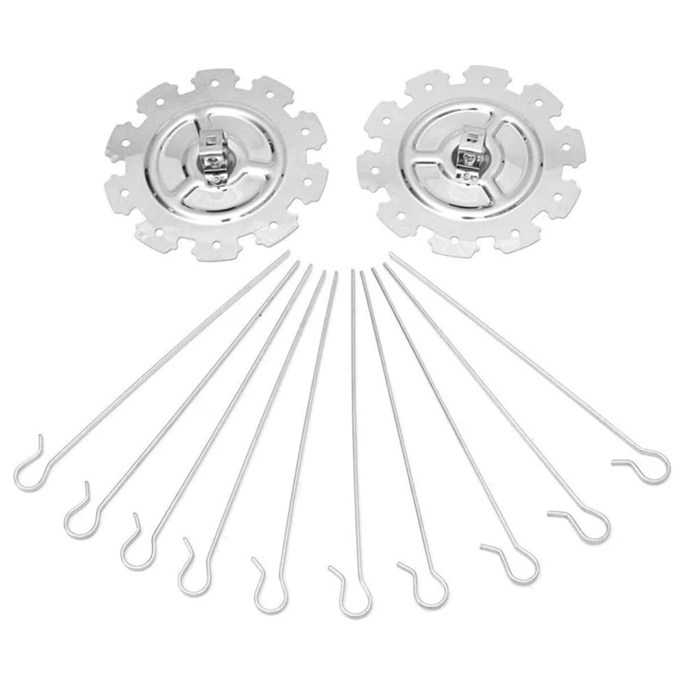 Gabbia per barbecue, in acciaio inox, spiedini per spiedini per spiedini, forni e kebab, 10 bastoncini rotanti, accessori da forno per cucinare