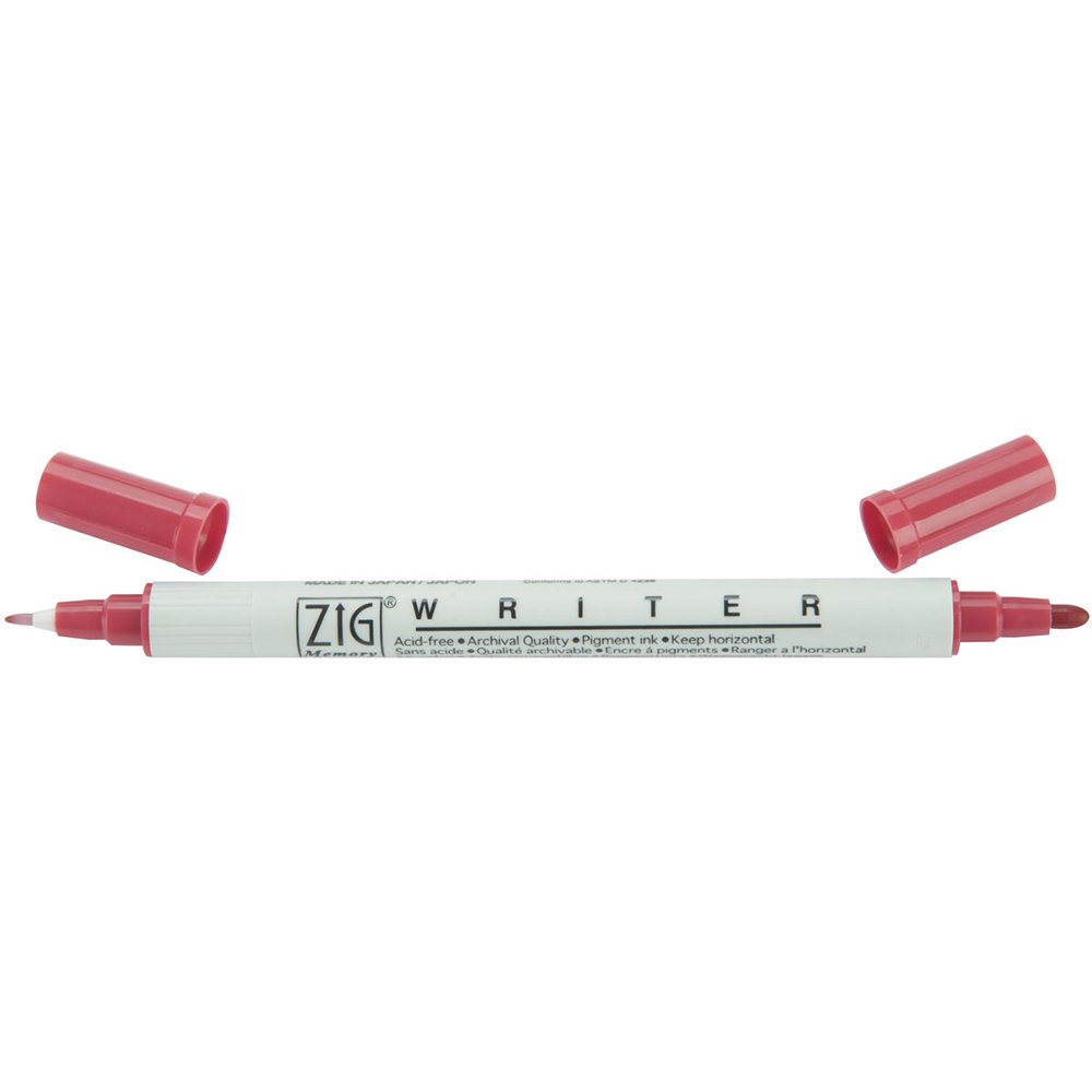 Zig Memory System Writer marqueur double pointe rose encre sans acide