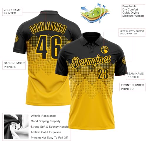 Custom Gradient Golf Polo Shirts Short Sleeve Bowling Dart Tennis Jersey Top Design Men Women Youth Work Business Tee3