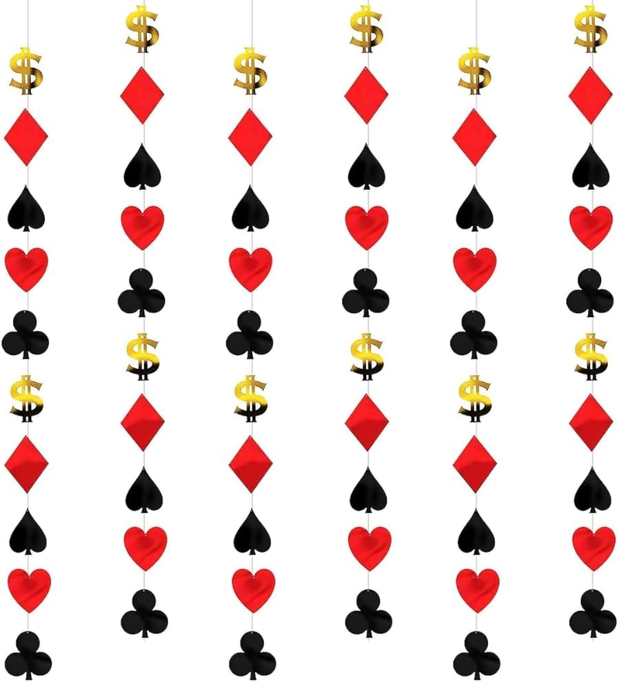 (PKT) Casino String Decorations (6 pk)