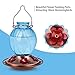 BOLITE Hummingbird Feeder, Glass Hummingbird Feeders for Outdoors, Netted Texture Ball Shape Bottle, 20 Ounces, Blue, Birthday Gifts for Women Men, Gifts for Mom Dad