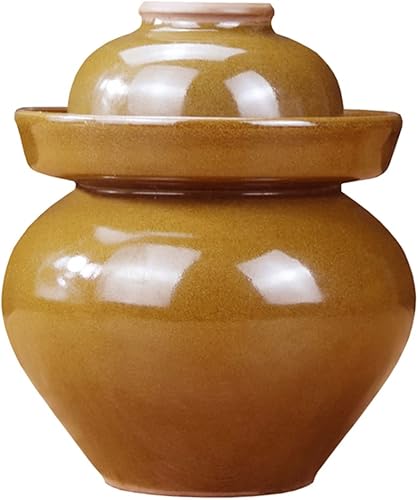 Tarro de encurtido de porcelana china tradicional grande, olla de fermentación de cerámica natural para decapado, tarro de fermentación con sello de