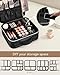 Kosmetiktasche Damen Make up Tasche Make up Koffer Kosmetikkoffer Kleine Schminktasche Schminkkoffer Make up Organizer Tasche Make up Bag mit Verstellbaren Teiler,Schwarz