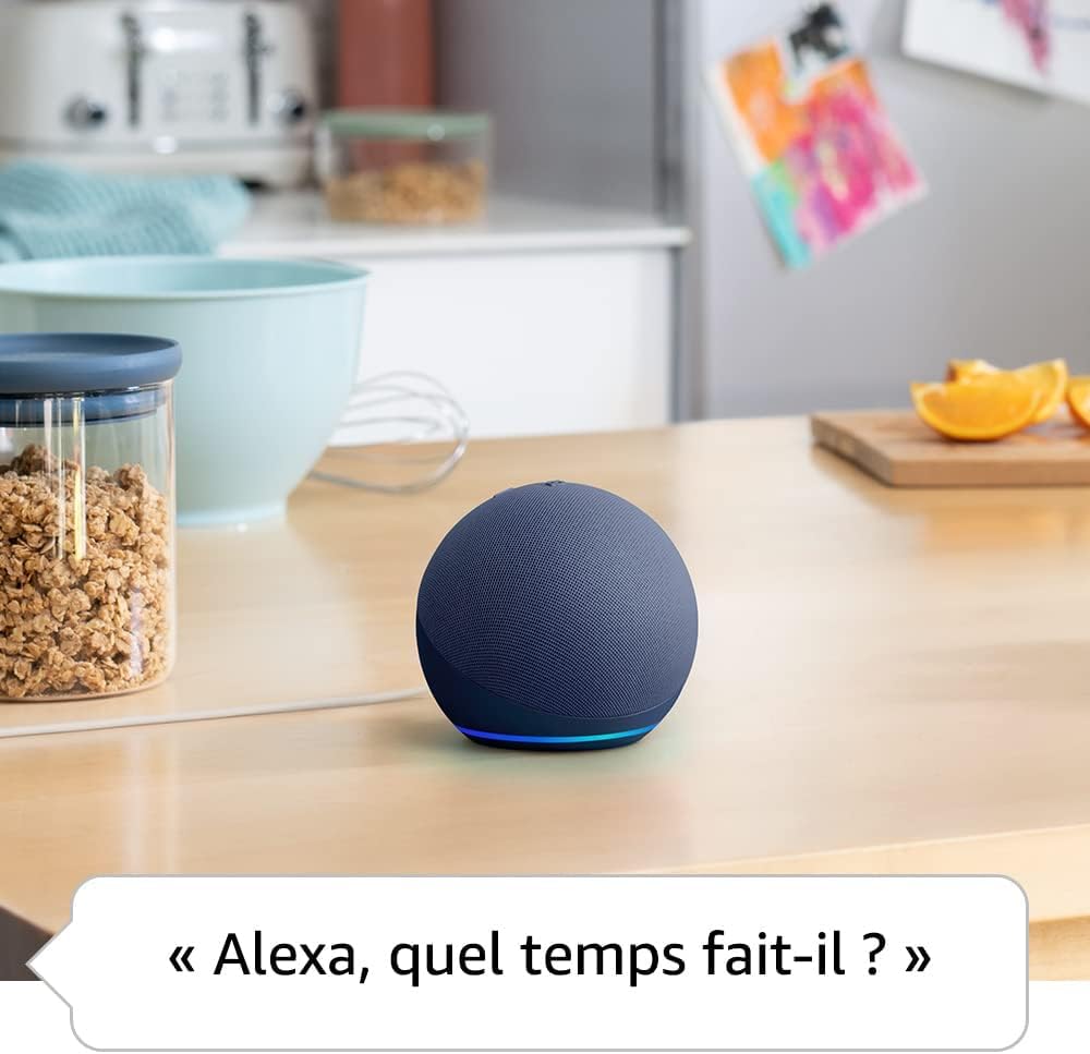 Echo Dot (5e génération) | Blanc + OSRAM SMART+ Prise intelligente avec Matter, Fonctionne avec Alexa - Kit de démarrage Maison connectée