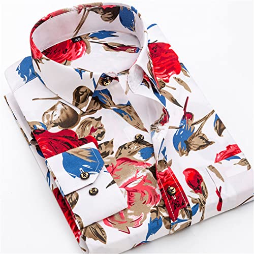 Spring Autumn Long Sleeve Shirts Printed for Young and Middle-Aged Men Shirt2