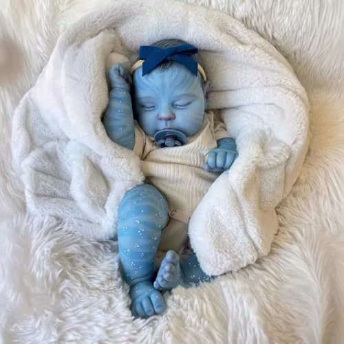 ROSHUAN - Reborn-Babypuppen von Avatar, 50,8 cm, lebensechte Neugeborene, Avatar zum Schlafen, 3D-Farbe, weiche Haut, neugeborener Körper, echte Größe,Puppen mit Körper – Bild 4