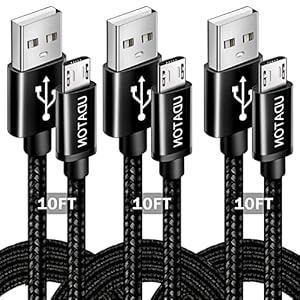 UDATON USB C Cable, Micro USB Cable, Android Charger, 3 Pack 10FT Long Nylon Braided Fast Charging Cable Compatible with…