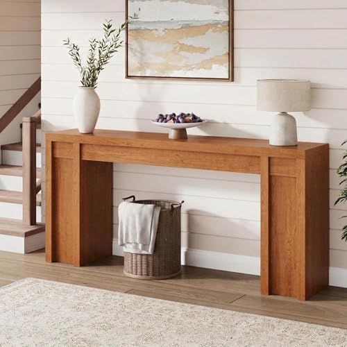 Garvee 70.9-Inch Entryway Table, Wooden Farmhouse Console Table, Thick Sofa Table Behind Couch Table, Long Console Tables for Entryway Living Room, Ch