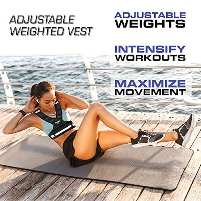 Aduro Sport Adjustable Weighted Vest Workout Equipment, 4-10lbs/11-20lbs/20-32lbs/26-46lbs Body Weight Vest for Men, Women, Kids