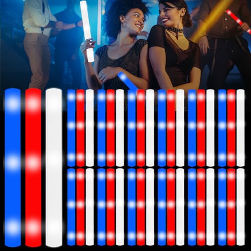 Bâtons lumineux en mousse DEL x60 avec 3 modes clignotants pour animation de mariage