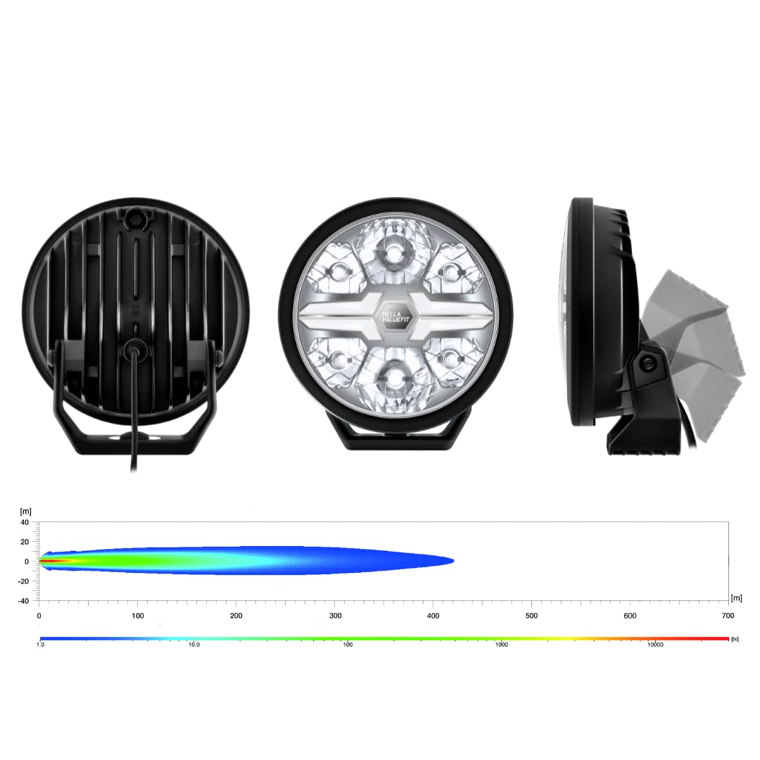 Hella VALUEFIT 1FJ 357 199-051 Blade Black 9" - 12/24V - Redondo