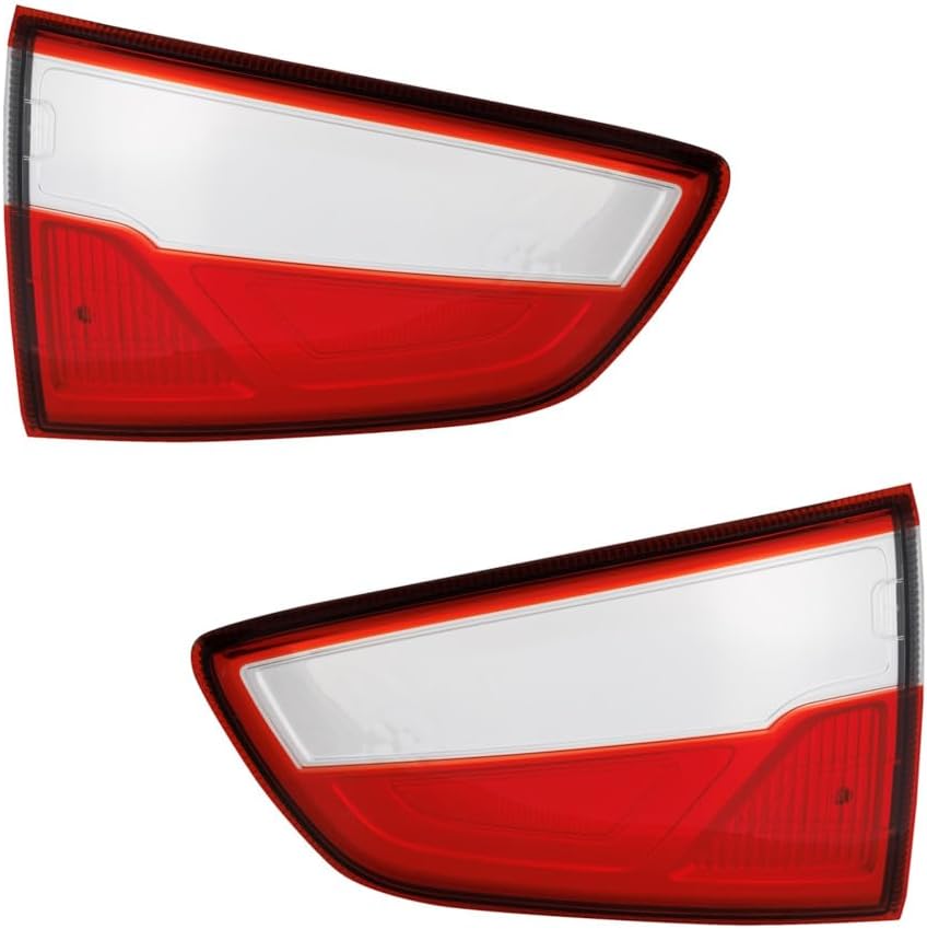 For Ford EcoSport 2018 2019 2020 2021 2022 Tail Light Passenger Side | Inner | Red and Clear Lens | Chrome Housing | S/SE/Titanium | Replacement For FO2803122, GN1Z13404K | GN1Z13404C