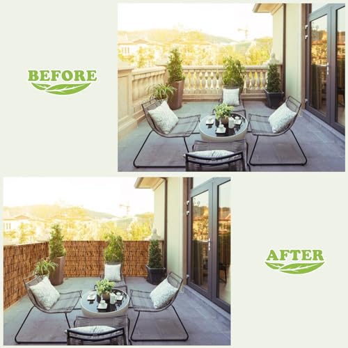 image for FENRUNXU Bamboo Reed Screen Fencing,4FT X 16.4FT Natural Reed Fencing 