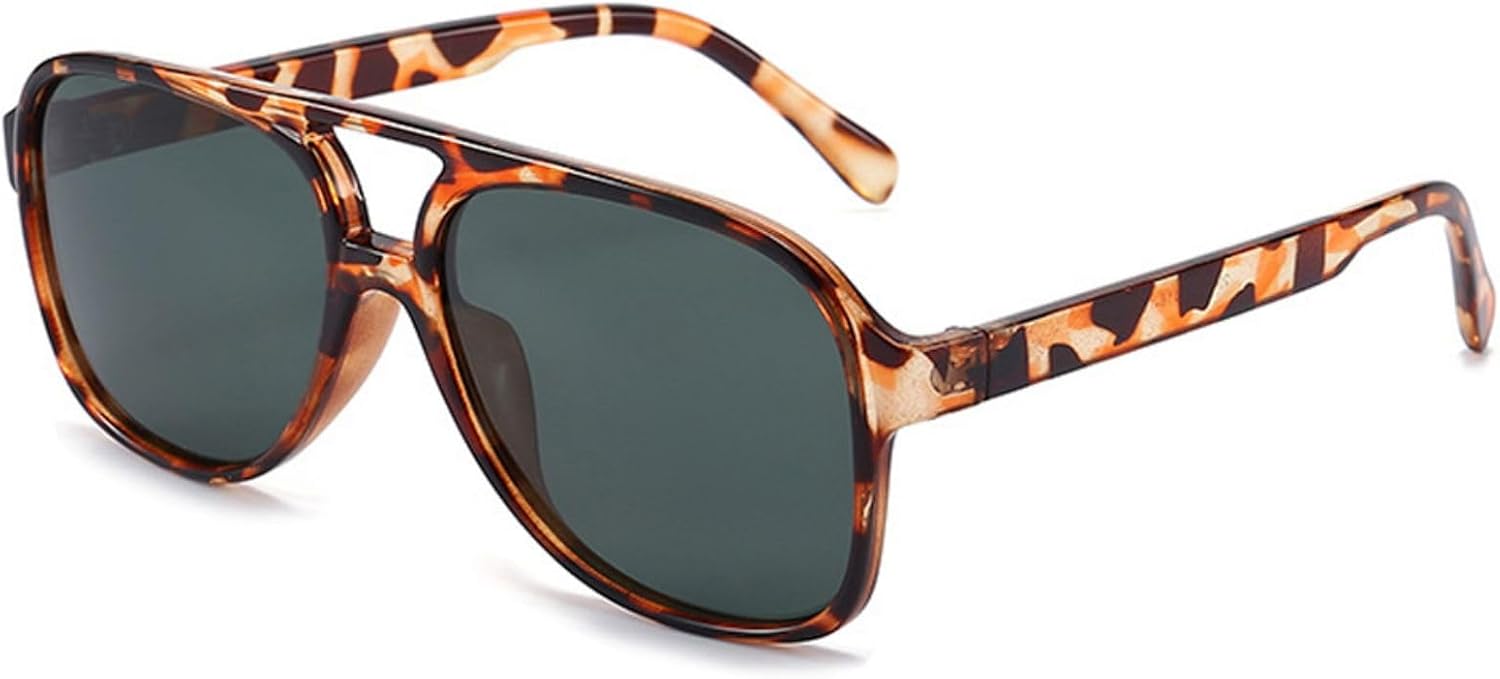 Vintage Men's Polarised Sunglasses Women's Retro Oval 70s Oversized Classic Aviator Sunglasses UV400 Protection
