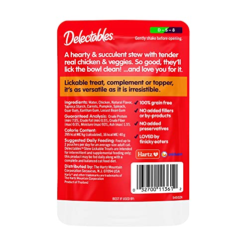Image of Delectables Non-Seafood StewLickable Wet Cat Treats, Chicken & Veggies - 1.4 Ounce (Pack of 12)