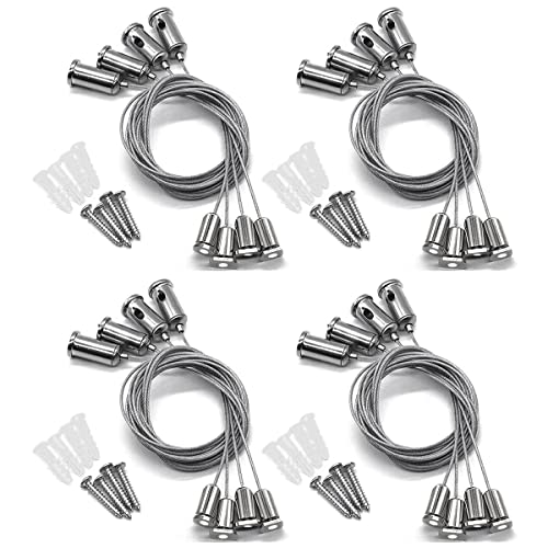 Seilaufhängung Einbauset, Zliger 16Stk Drahtseil Einstellbar...