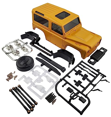 NHX RC Painted Hard Body Kit for Axial SCX24 / 1/24 Scale Crawler/Trucks - Yellow