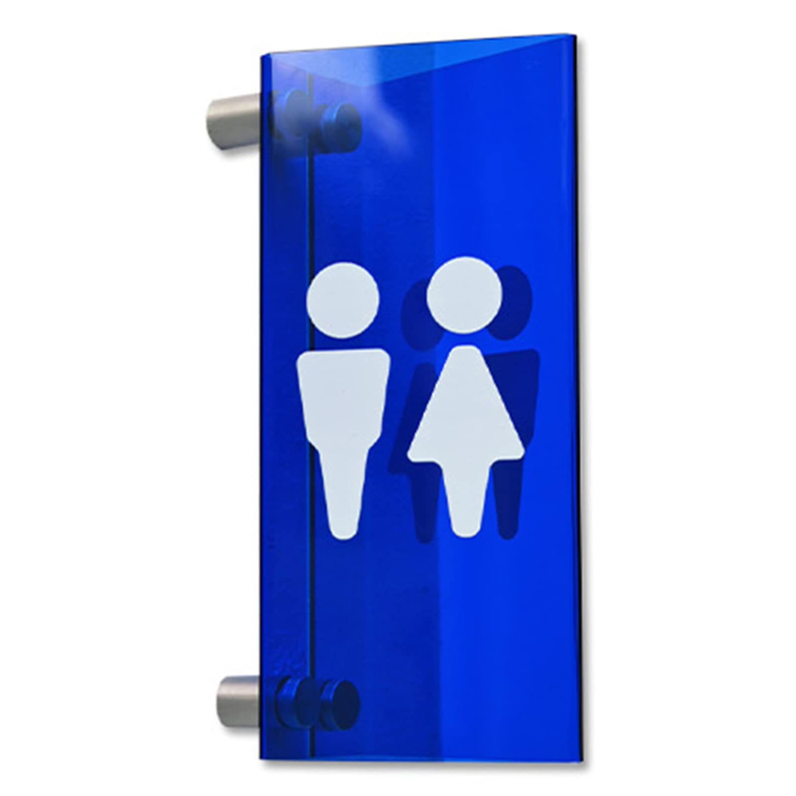VNVFJKLO restroom sign, Acrylic Men's and Women's Toilet Signs, Triangular Side Hanging Double-sided with Mounting Accessories(A)