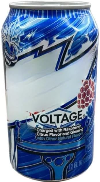 Voltage Charged With Raspberry Citrus Flavour Soft Drink 355ml (Pack of 36) "Ignite Your Passion with Every Sip" For All Occasions