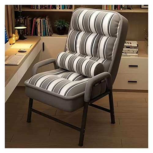 Sillón de terciopelo cómodo para sala de estar y dormitorio, respaldo reclinable de 6 velocidades, elegante sofá de ocio en gris, silla de lectura y relajación perfecta