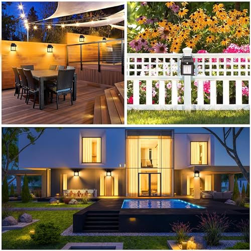 Joomer Solar Wall Lights Outdoor 2PACK,Solar Wall Lantern with 3 Modes & Motion Sensor,Dusk to Dawn Porch Lights Fixture,Waterproof Exterior... - Image 7