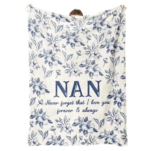IDELTIME Nan Gifts Blanket Birthday Gifts for Nan Presents for Nanny