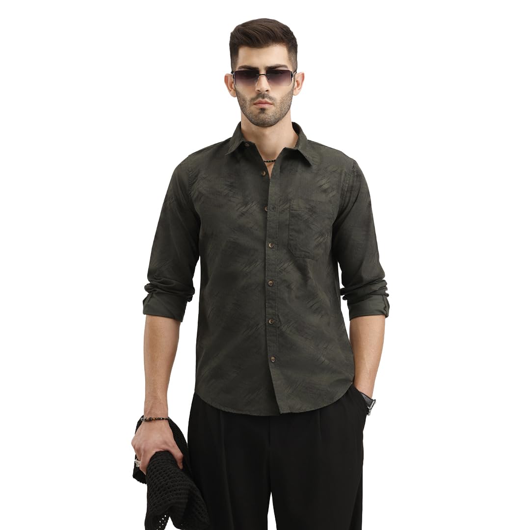 wrogn Men's Shirt | All Over Print | Slim Fit-picture-39