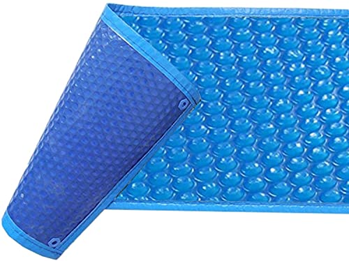 Bâche de Protection pour Piscine Couverture de piscine rectangulaire, couverture de spa flottante solaire bleue, bâche d'été et d'hiver, couverture de piscine à cadre protecteur étanche à la poussière Cover