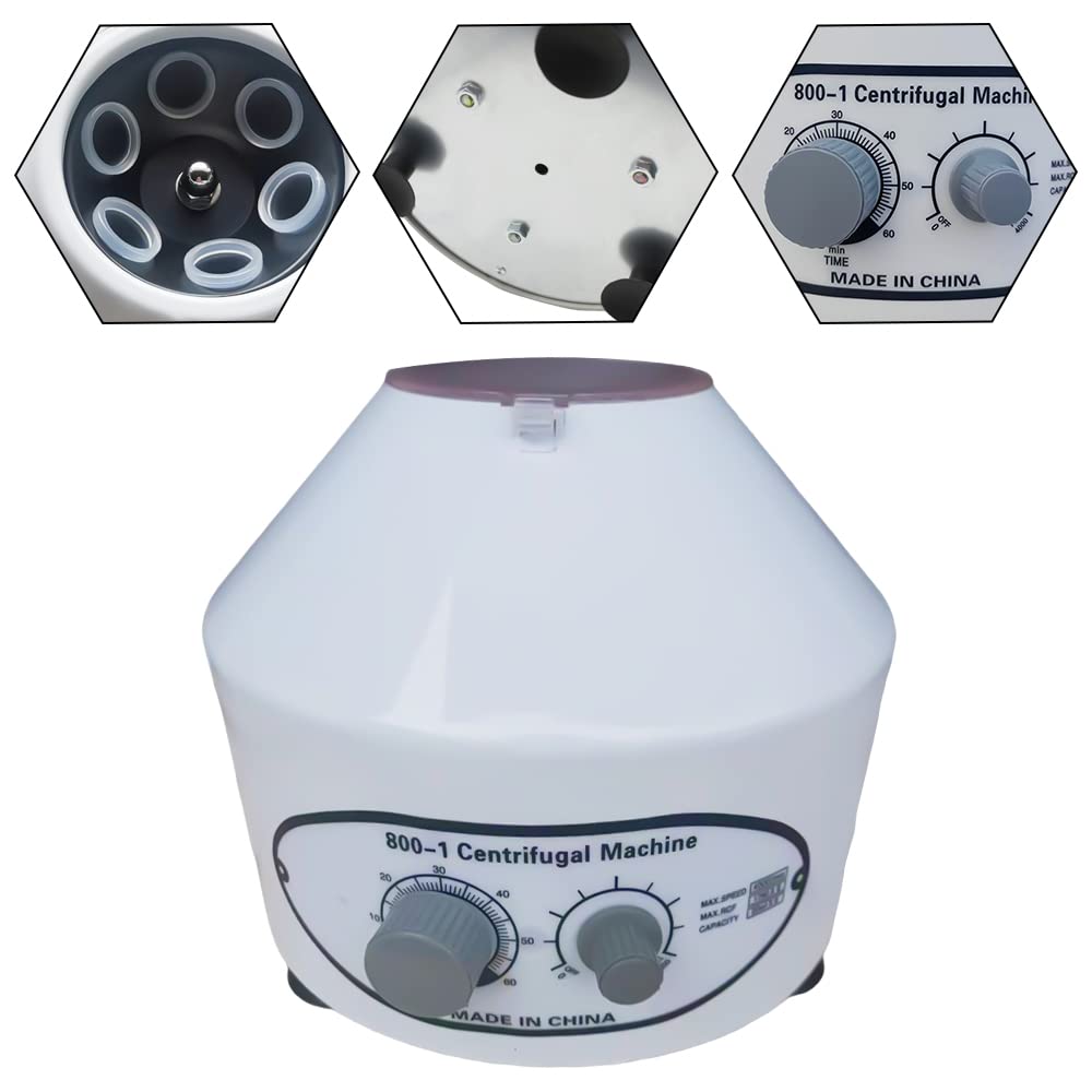 Centrifugadora eléctrica de laboratorio de mesa 4000 rpm 220 V 60 Hz 25 W 20 ml 0~60 min