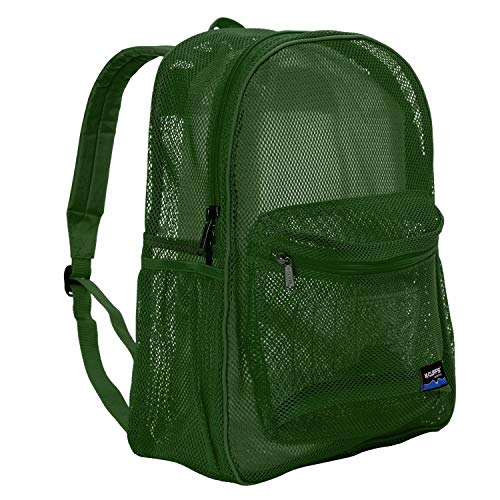 Niceandgreat Heavy Duty Classic Student Mesh Backpack | Padded Straps | Green #TOP1