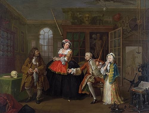 Peinture sur Toile William Hogarth pour sublimer un mur de chambre vide 60x90