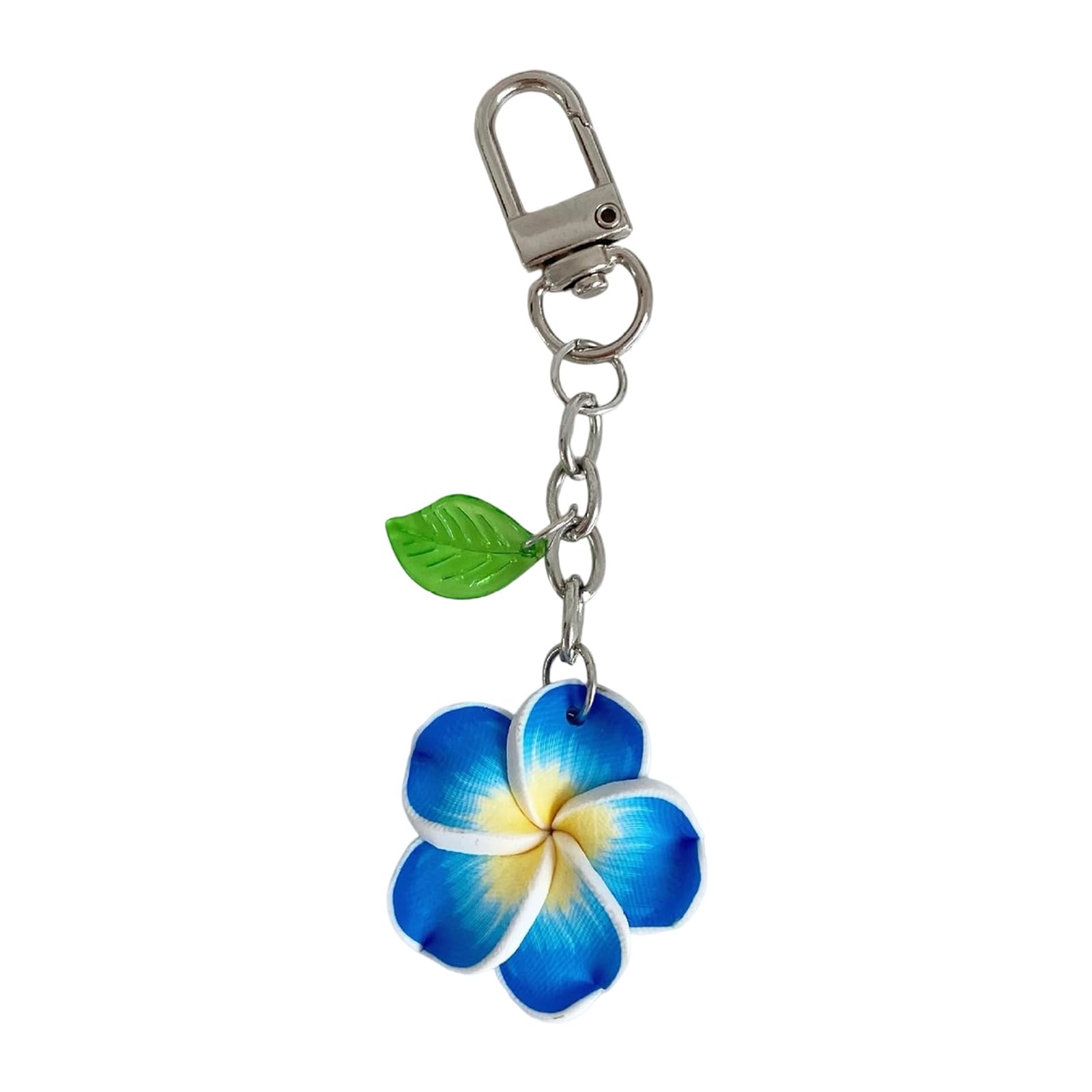 APGLSXY Playful Cartoon Eggs Flower Keychain Summers Styles Acrylic Sturdy Decorative Accessory for Keys Backpacks Bags Lovely Cartoon Frangipani Keychain