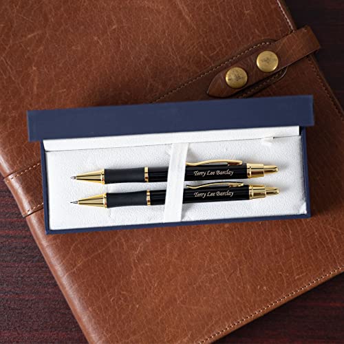 Dayspring Pens - Monroe Engraved Pen And Pencil Set Personalized Gift - Black. Custom Engraving Shipped Super Fast In One Business Day. #TOP5