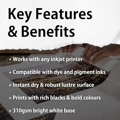 PermaJet Photo Lustre 310gsm, white, A4 - 50 Sheets - Image 2