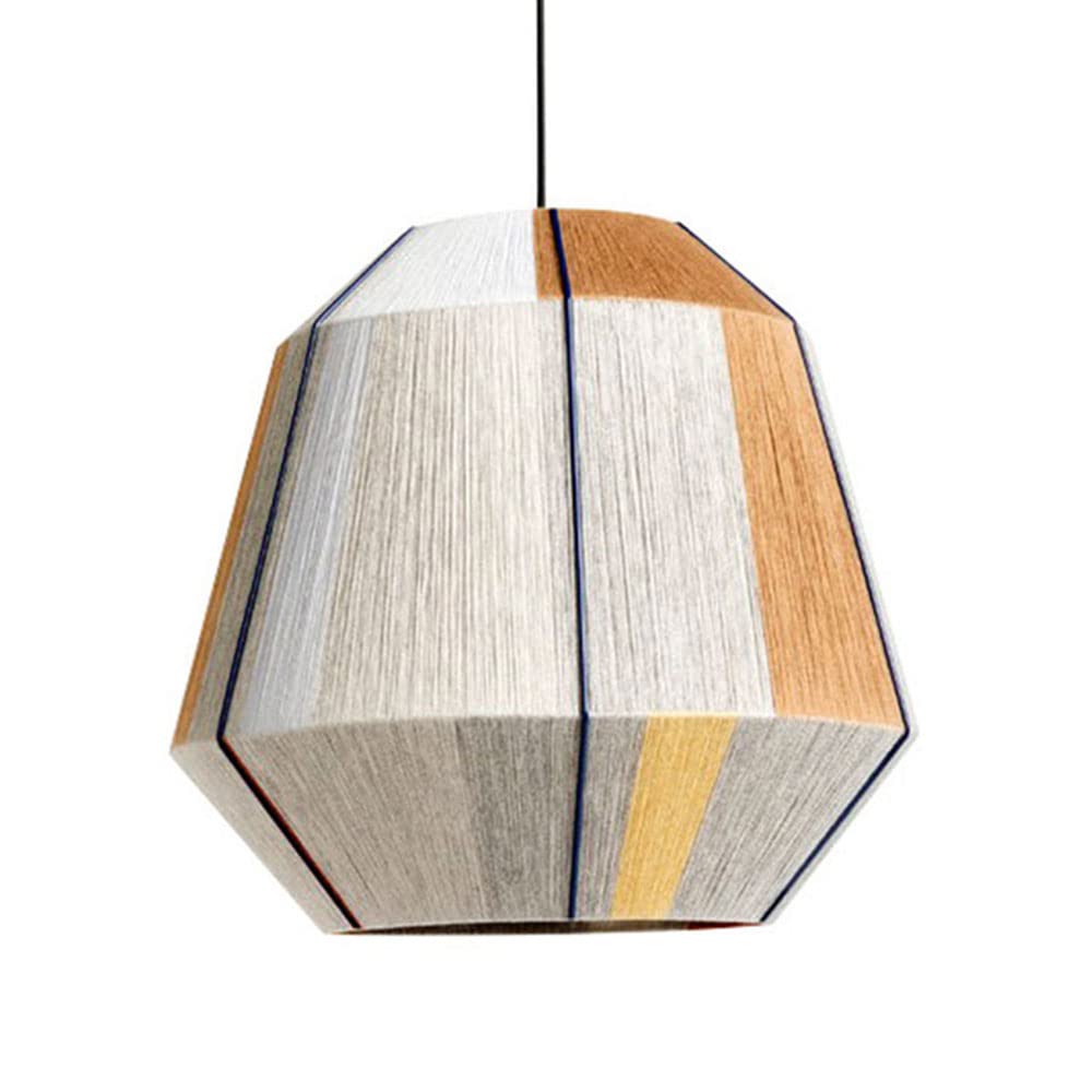 FUELIX Lampa sufitowa, wietnamski styl, lampa wisząca, lina konopna, lampa sufitowa, ręcznie tkana naturalna lampa rattanowa z regulowanym sznurkiem, do restauracji, salonu, baru