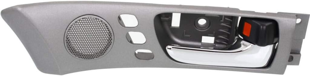 For Lexus ES330 2004 2005 2006 Interior Door Handle Front, Passenger Side Gray bezel with chrome lever | With door lock button| Trim: Base